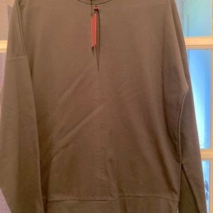 Dark grey long sleeve top